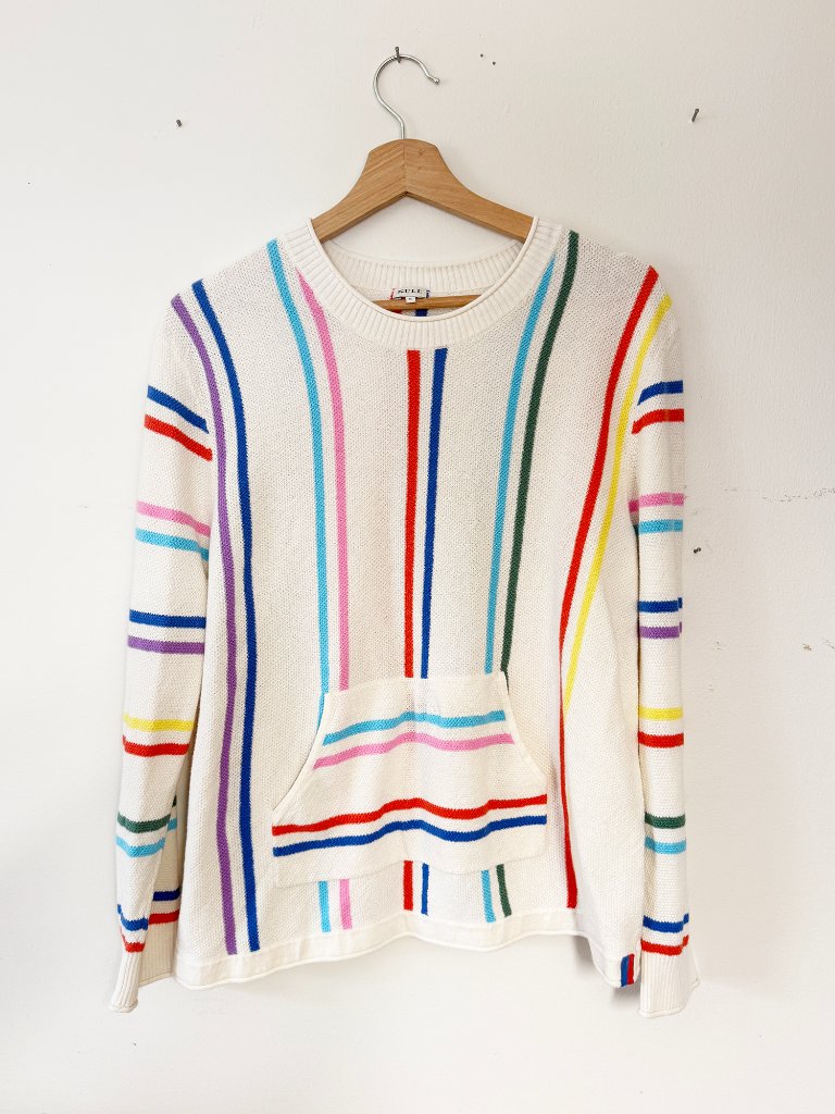 Kule Cream Sweater With Multicolor Stripes